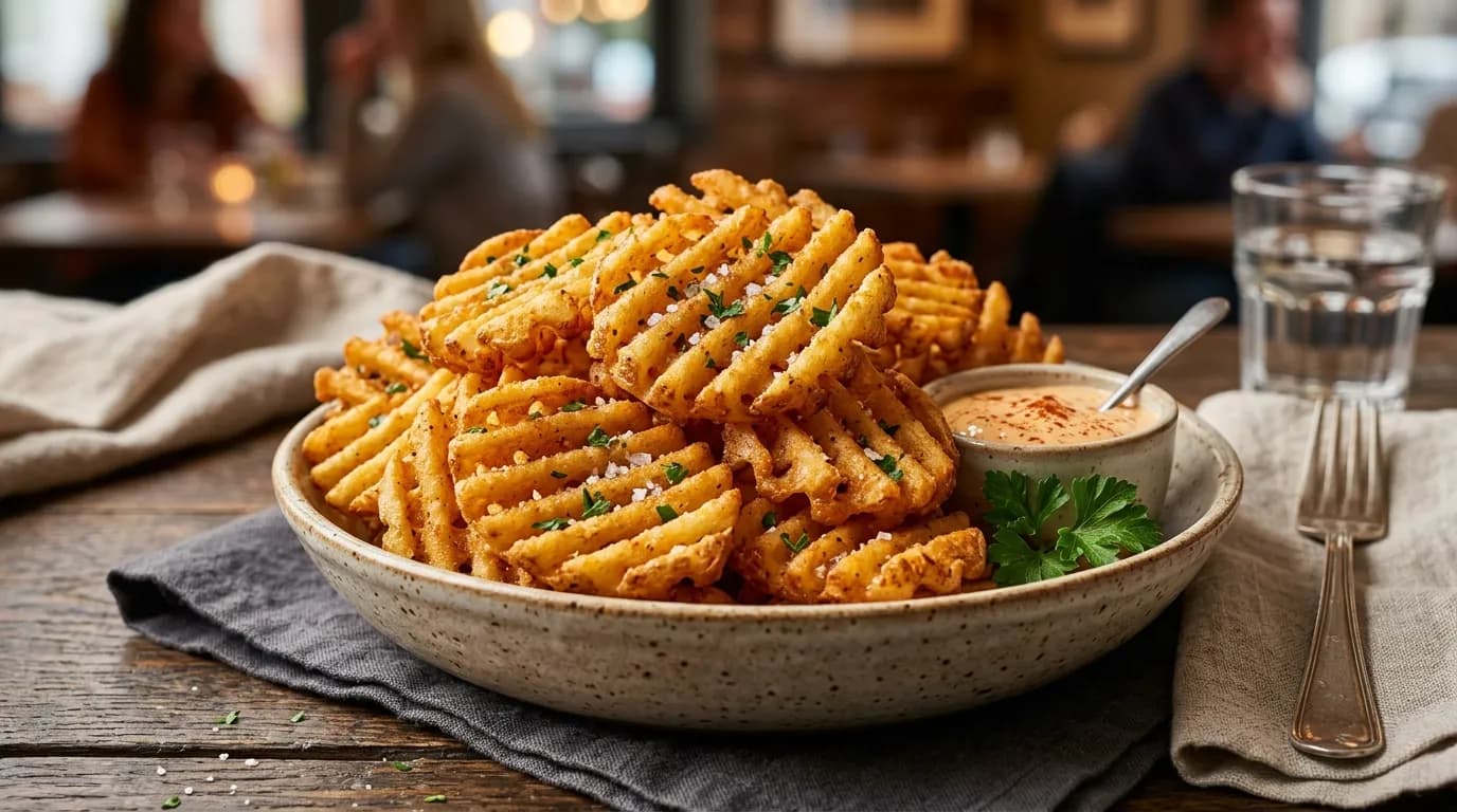 New Crispy Golden Waffle Fries