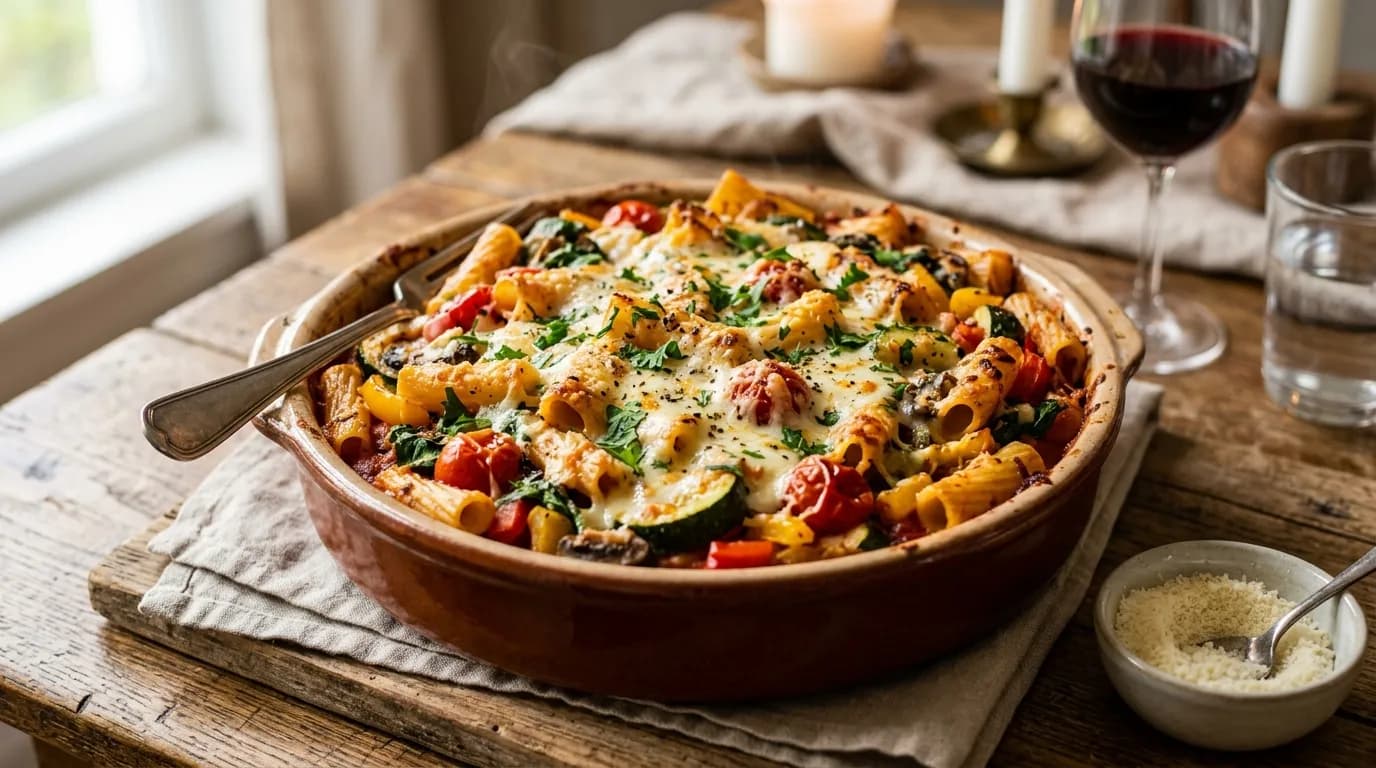 Oven-Baked Veggie Pasta